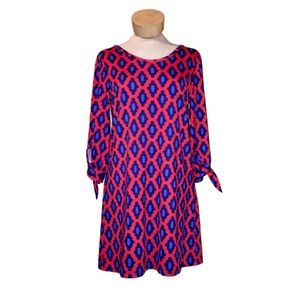 Mudpie Scoop Neck Geometric Anderson Shift Dress S